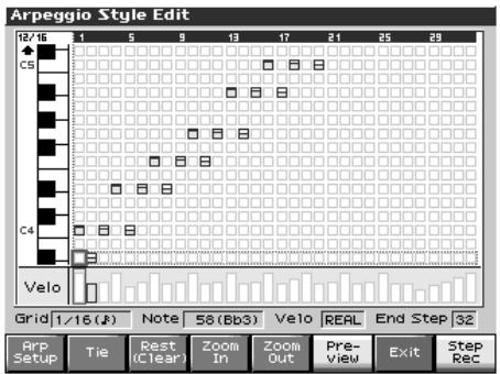 ROLAND FANTOM X8 - Création d'un style d'arpège (arpeggio style edit) - 1