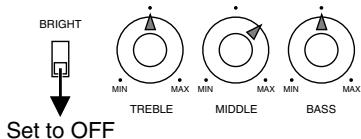 ROLAND FBM-1 - Recommended Settings for a Fender® Combo Amp - 1