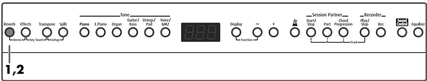ROLAND FP-2 - Adding Reverberation to Sounds (The Reverb Effect) - 1