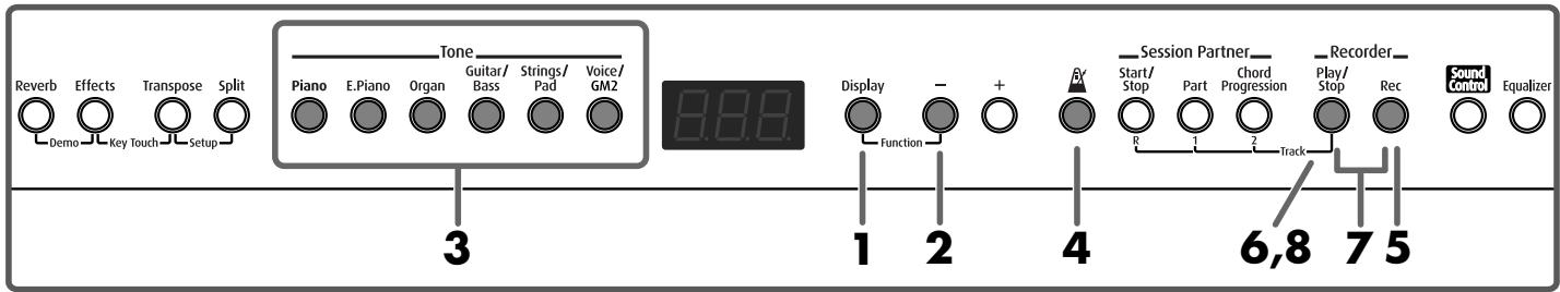 ROLAND FP-2 - Recording a Performance - 3