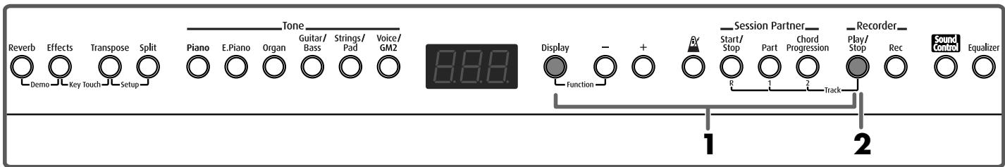 ROLAND FP-2 - ■ Playing Back All Songs Continuously (All Song Play) - 2