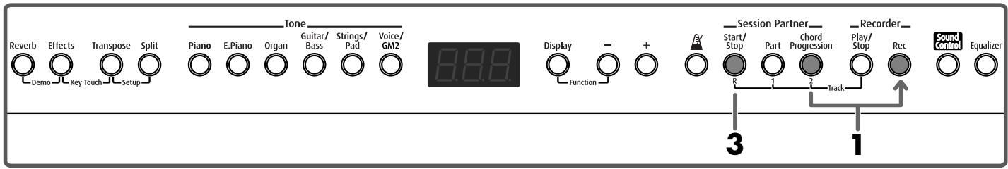 ROLAND FP-2 - Recording the Chord Progression (Chord Progression) - 2