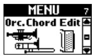 ROLAND FR-7B - Paramètres '7. ORC CHD EDIT - 1