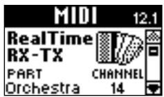 ROLAND FR-7B - Numéros des canaux MIDI (12.1 RealTime RX-TX) - 2