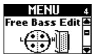 ROLAND FR-7B - Paramètres '4. FREE BASS EDIT - 1