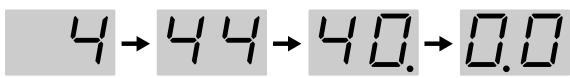 4 → 4 4 → 4 0. → 0.0