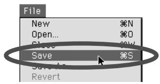 File New *N Open... *O Close *W Save *S Save As Revert