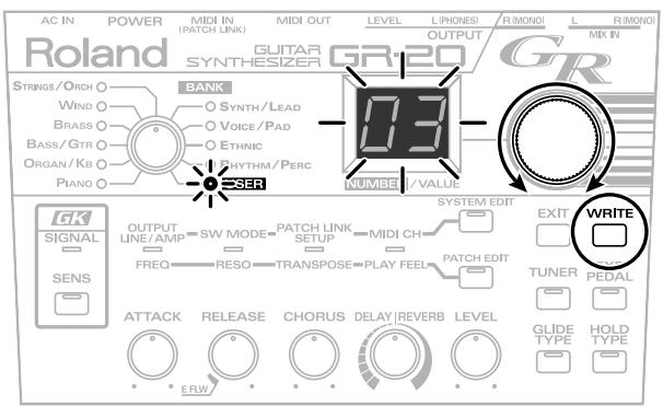ROLAND GR-20 - Copying Patches - 1