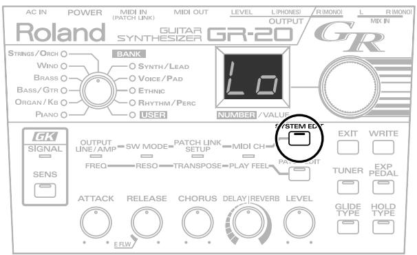 ROLAND GR-20 - Local Control Off - 2