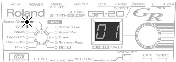 ROLAND GR-20 - Turning the Power On - 3