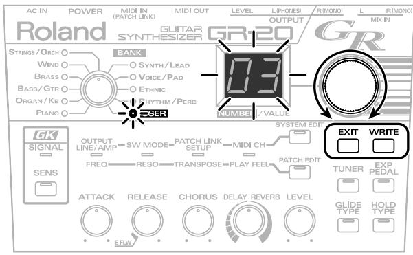 ROLAND GR-20 - Exchanging Patches - 1