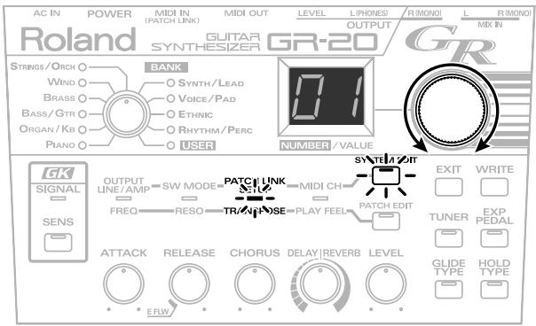 ROLAND GR-20 - Patch Link Setup (PATCH LINK SETUP) - 1