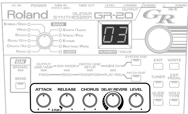 ROLAND GR-20 - Use the Knobs to Adjust the Sound - 1