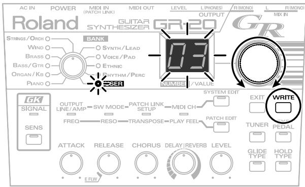 ROLAND GR-20 - Storing the Sounds You Create (WRITE) - 1