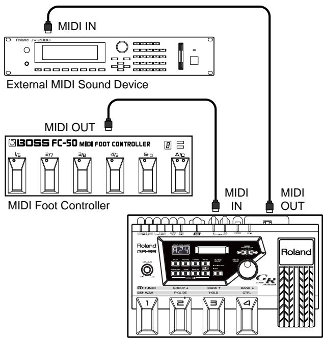 ROLAND GR-33 - Receiving MIDI Bank Select - 1