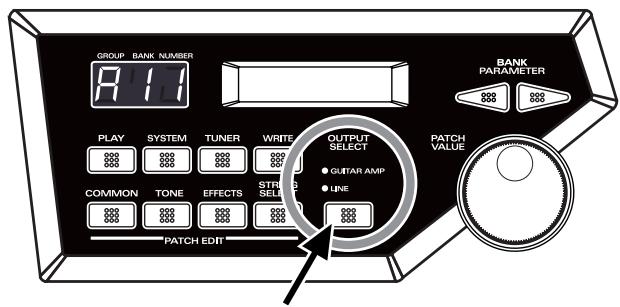 ROLAND GR-33 - Selecting the output device (OUTPUT SELECT) - 1