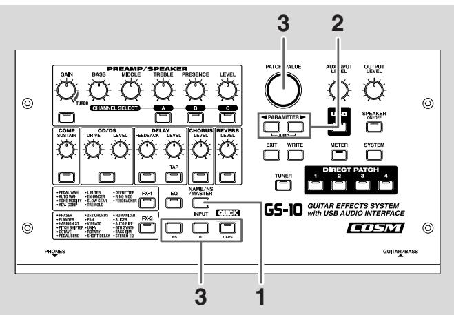 ROLAND GS-10 - Naming Patches - 1