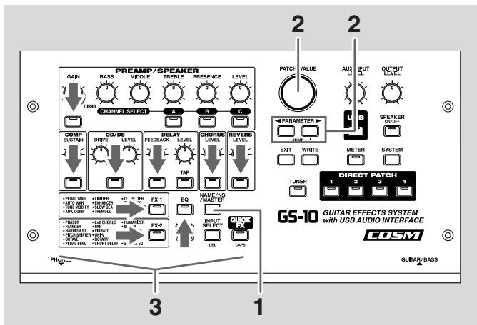 ROLAND GS-10 - Changing the Connection Order of Effects (Effect Chain) - 1