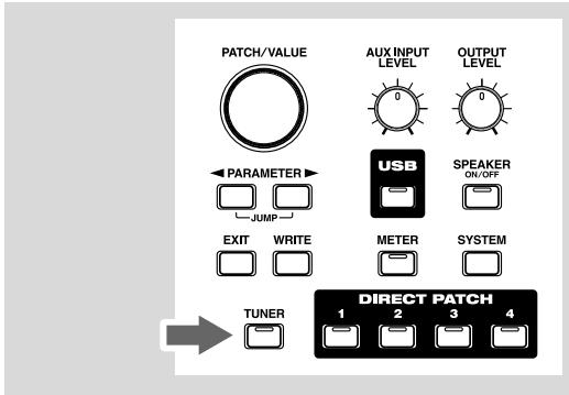 ROLAND GS-10 - Turning the Tuner Function On - 1