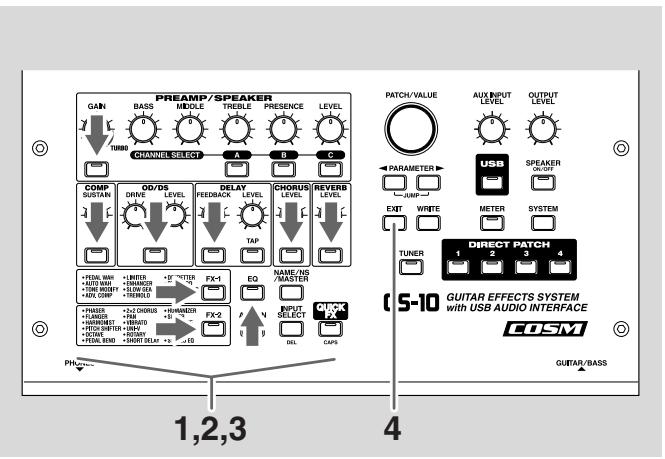 ROLAND GS-10 - Turning the Effect On and Off - 1