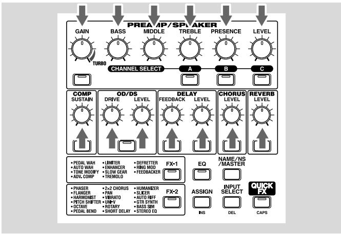 ROLAND GS-10 - Adjusting the Tones with the Knobs - 1