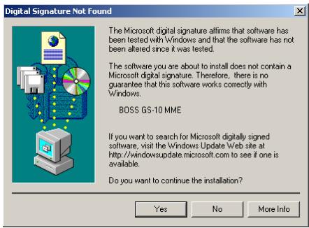 ROLAND GS-10 - In the Copy files from field, type the folder name that is shown in the dialog box, and click [OK]. - 2