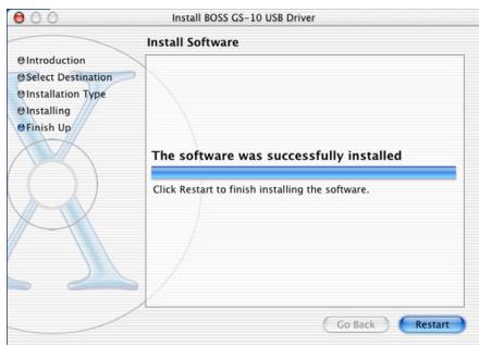 ROLAND GS-10 - Click [Continue Installation]. - 1