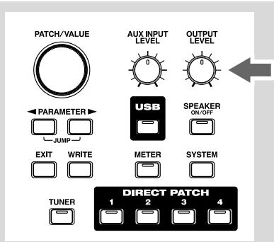 ROLAND GS-10 - Adjusting the Output Level - 1