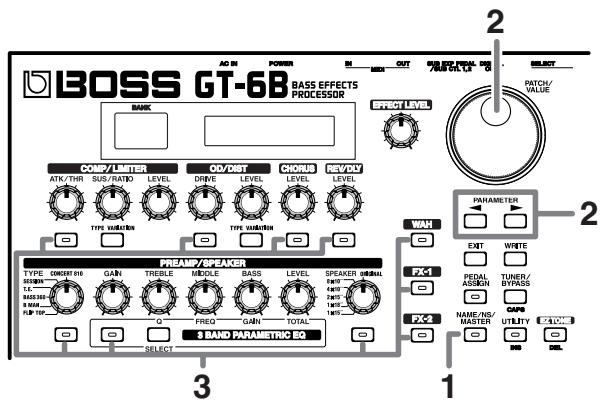ROLAND GT-6B - Changing the Order of the Effects (Effect Chain) - 1