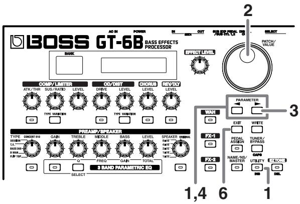 ROLAND GT-6B - Procédure - 1