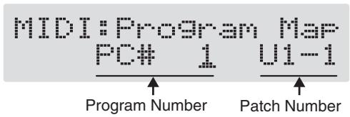 ROLAND GT-6B - Initial Program Change Map Settings - 1