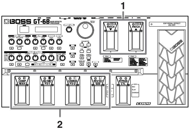 ROLAND GT-6B - Switching the Bank and Number - 1
