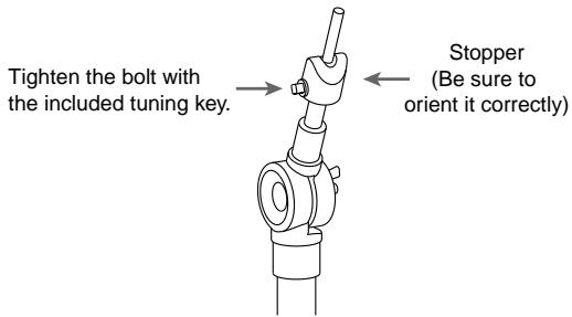 ROLAND PD-6 - Use a commercially available tuning key to tighten the stopper bolt. - 1