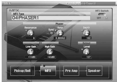 ROLAND ARX-02 - Selecting an Effect (MFX Screen) - 1