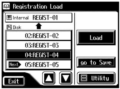 ROLAND AT-60SL - Recalling a registration that was created on the "AT-90/80/30" - 5
