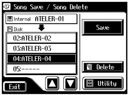 ROLAND AT-60SL - Deleting Performance Songs Stored on Disk - 1