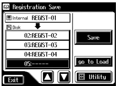 ROLAND AT-60SL - Saving Registration Sets to a Floppy Disk - 2
