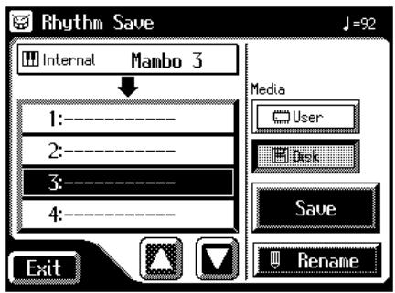 ROLAND AT-60SL - Saving User Rhythms to the User Memory or Floppy Disk - 3