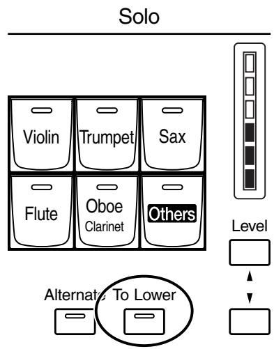 ROLAND AT-60SL - Playing the Solo Voice on the Lower Keyboard (Solo [To Lower] Button) - 1