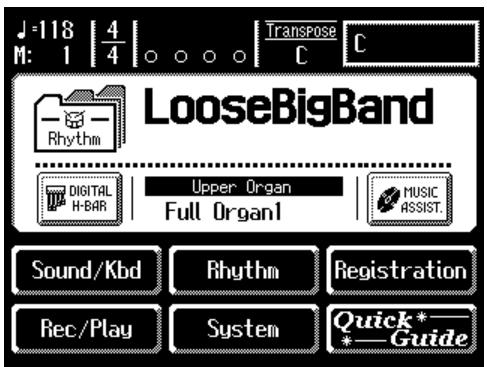 ROLAND AT-60SL - Display the Main screen. - 1