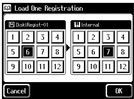 ROLAND AT-60SL - In the screen, touch Internal <1> - <12> (on the AT-60SL, Internal <1> - <8> ) to select the number of the storage-destination button. - 1