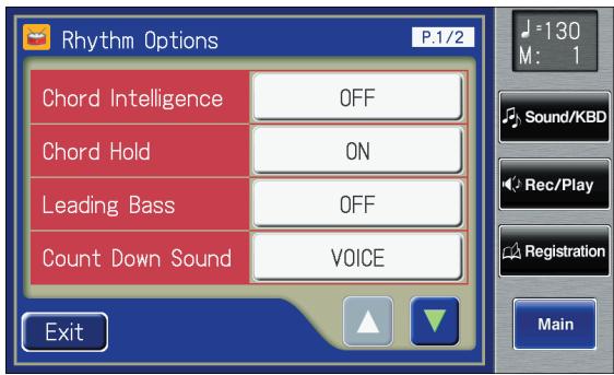 ROLAND AT-800 - Touch <> to display the Count Down Sound. - 1
