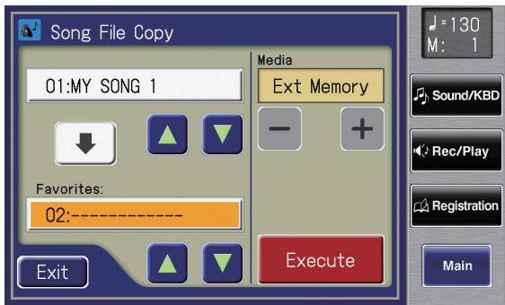 ROLAND AT-800 - Copying Performance Songs from USB Memory to "Favorites" - 3