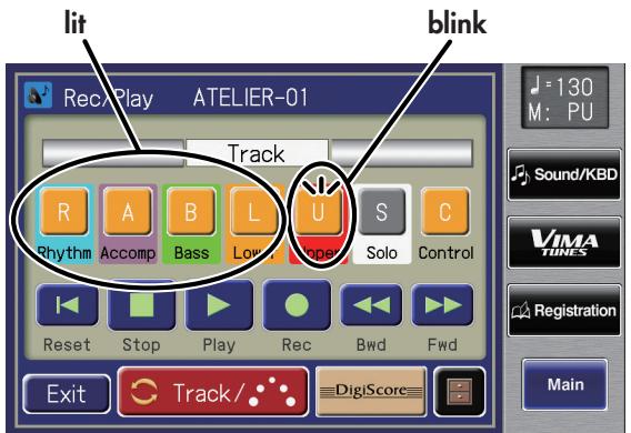ROLAND AT-800 - In the Rec/Play screen, touch  to enter recording-standby mode. - 1