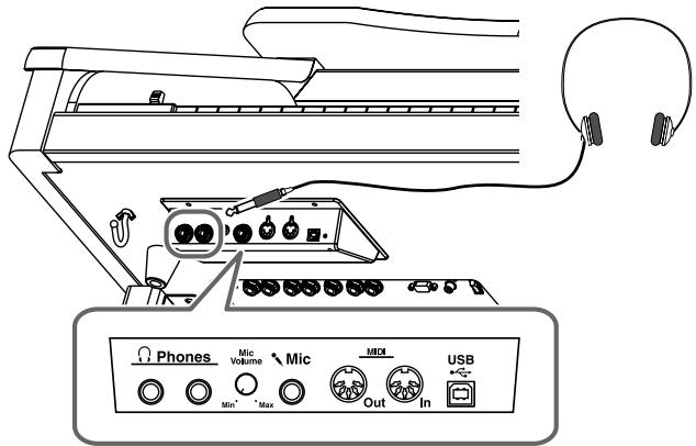 ROLAND AT-800 - Using Headphones - 1
