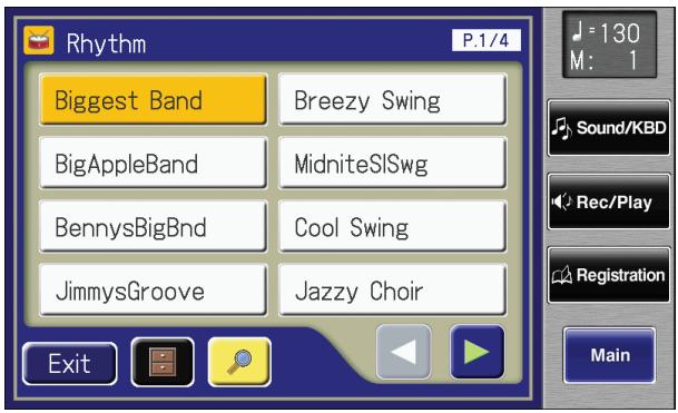 ROLAND AT-800 - Touch  on the Main screen. - 1