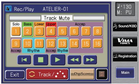 ROLAND AT-800 - Touch < Track/ > a number of times. - 1