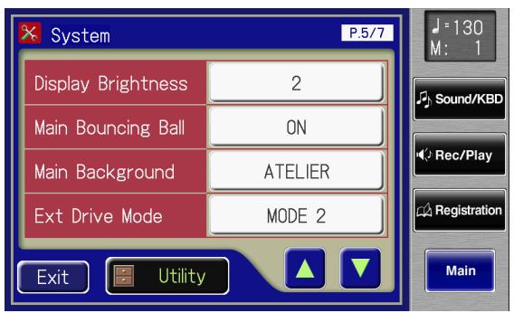 ROLAND AT-800 - Touch <> to display the Display Brightness. - 1