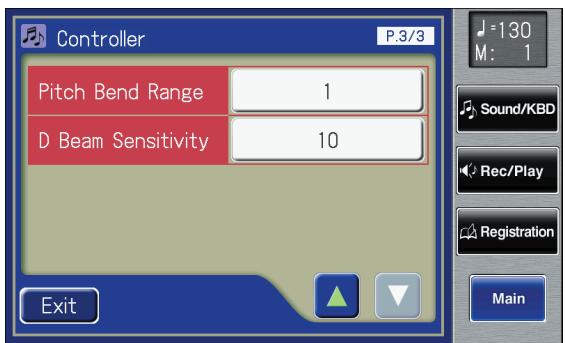ROLAND AT-800 - Touch <> to display the Pitch Bend Range. - 1
