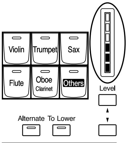ROLAND AT-800 - The volume levels of each part are adjusted using the corresponding [] and [] buttons. - 2
